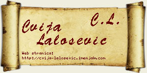 Cvija Lalošević vizit kartica